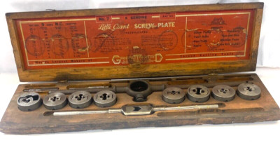 LITTLE GIANT NO.7 SCREW PLATE BOX ORIGINAL WOODEN BOX