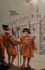 Vtg The Beefeater Dry Gin Yeoman Carlton Ware Original Cardboard Poster 22"x18"