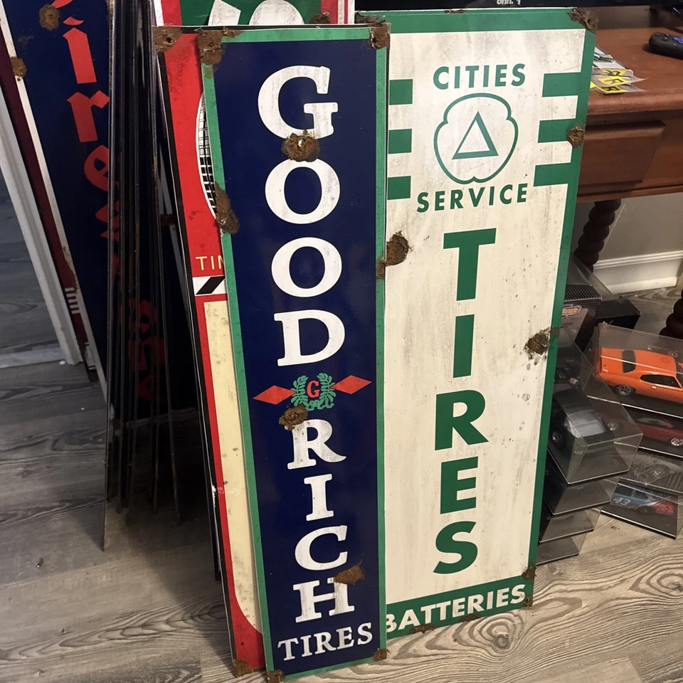 Old style-barn Find Look Goodrich tires service station dealer sign Gas Oil - Image 2 of 2