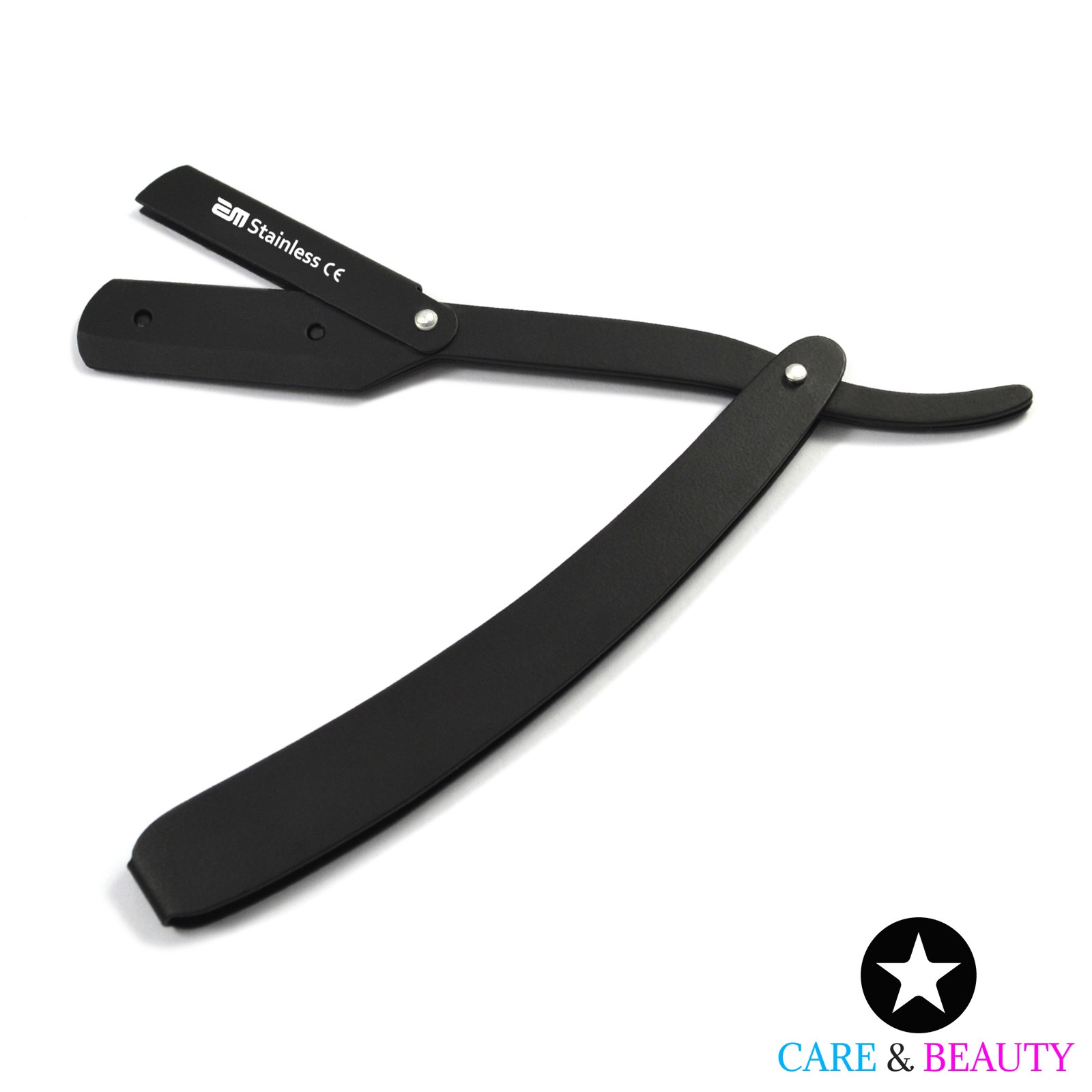 Professional Barber Shaving Straight Edge Folding Cutting Black Tool
