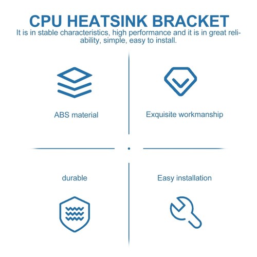 10 Count Radiator Back Plate CPU Cooler Fan Heatsink Cooling Mounting - Afbeelding 12 van 12