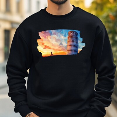 Pisa Turm Polygonal Sweatshirt Kuschelig und Perfekt für jeden Anlass S bis4XL