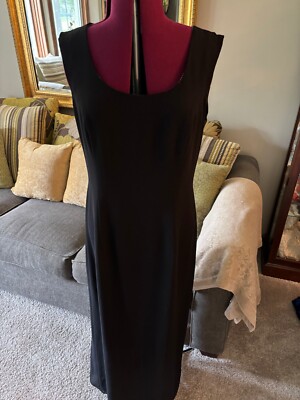 Black AFTERDARK Evening Cocktail Gown embellished neckline Size 14