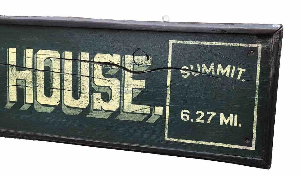 Vintage Pikes Peak Trail “Half-way House” Wood House Sign - Image 3 of 4