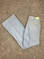Vintage 70's Levis Corduroy Jeans Adult Size 30x31 Blue Flare White Tab Mens NOS