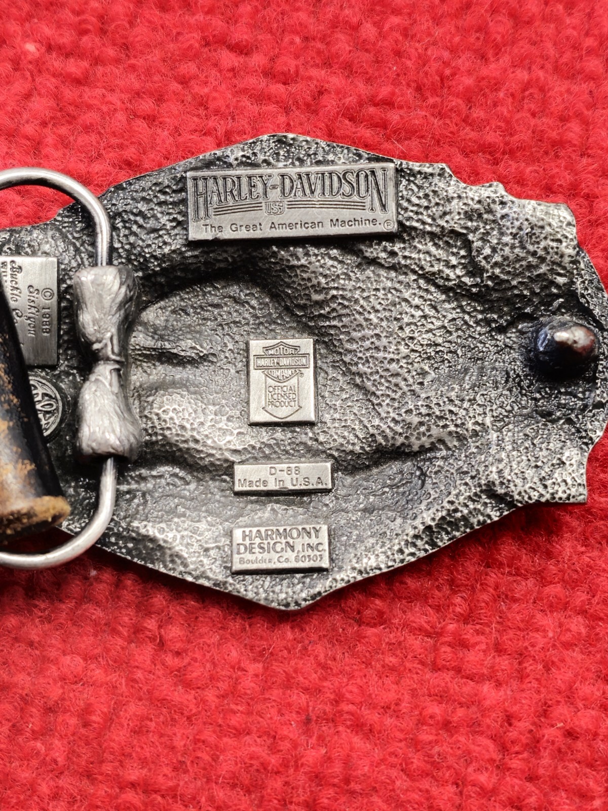 Harley Davidson Eagle Belt Buckle 1989 Siskiyou Harmo… Gem