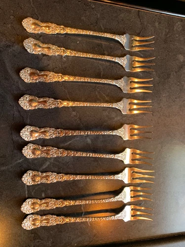 Gorham Imperial Chrysanthemum sterling oyster forks