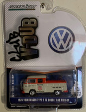 N30 GREENLIGHT 1976 VOLKSWAGEN T2 DOUBLE CAB PICKUP CREAM & RED TEXACO  36020 D