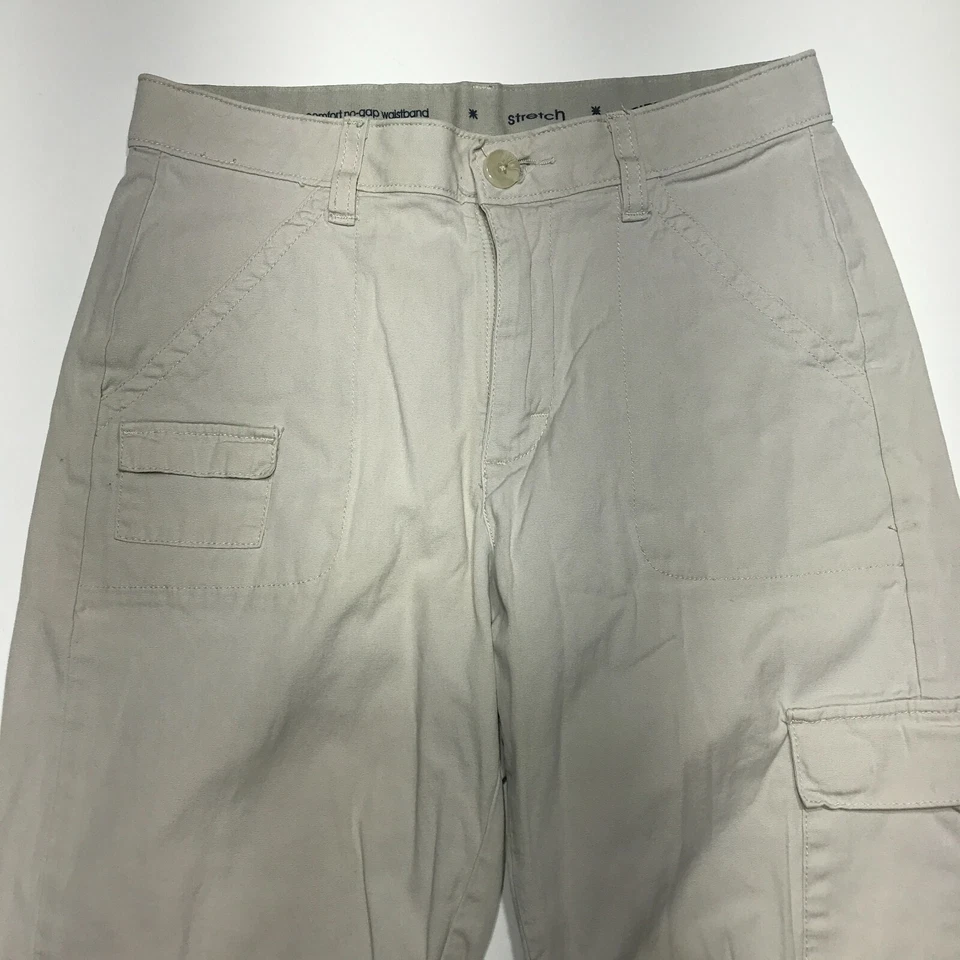 Pantalones Cortos Riders Para Mujer Talla 6M Bronceados Cómodos Sin Gap Cintura Elásticos Carga Bermudas Foto 3 de 4