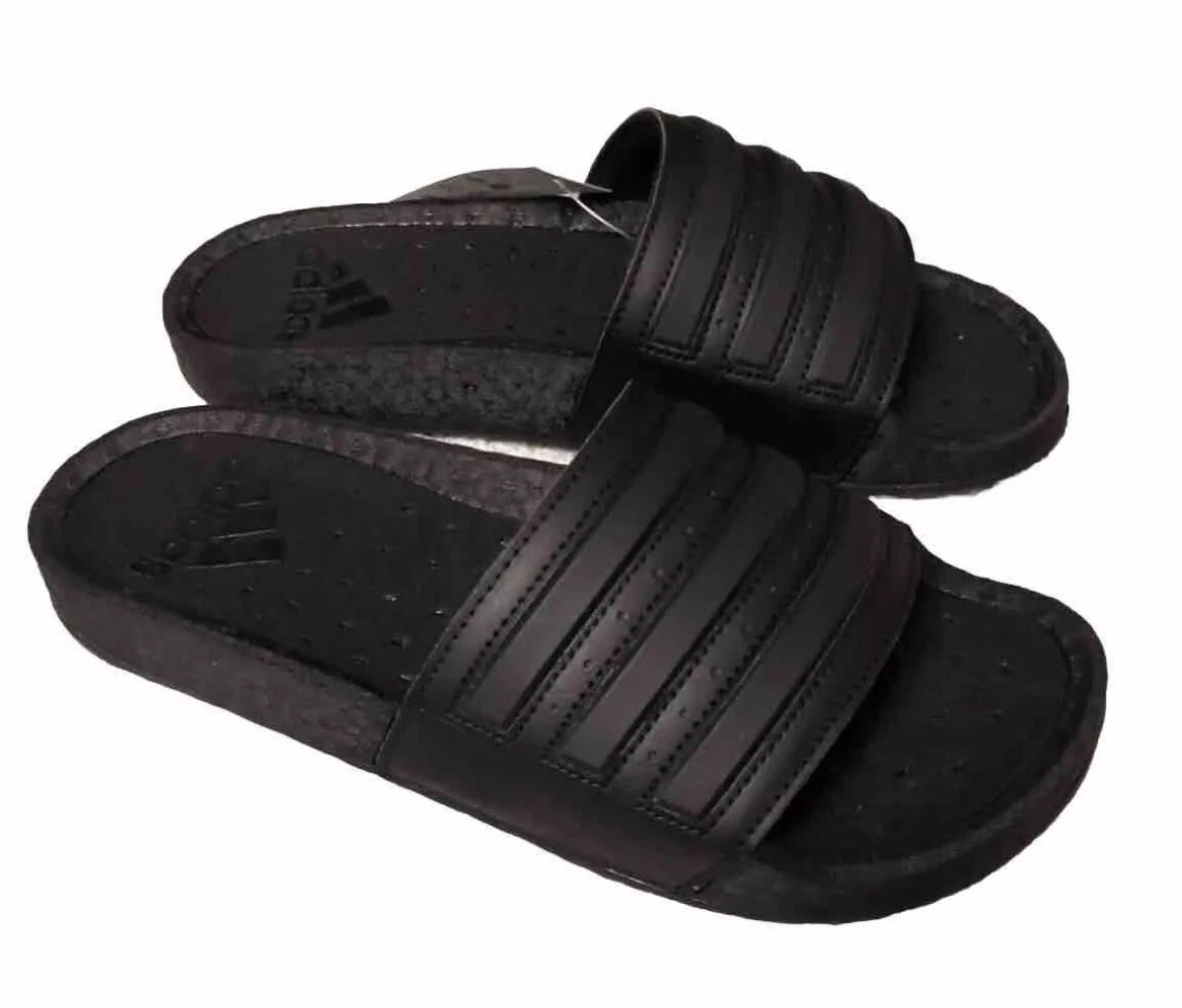 YEEZY Sandali Adidas Adilette Ultra Boost Unisex Slides Triplo Nero EH2256 Uomo 7 W 8