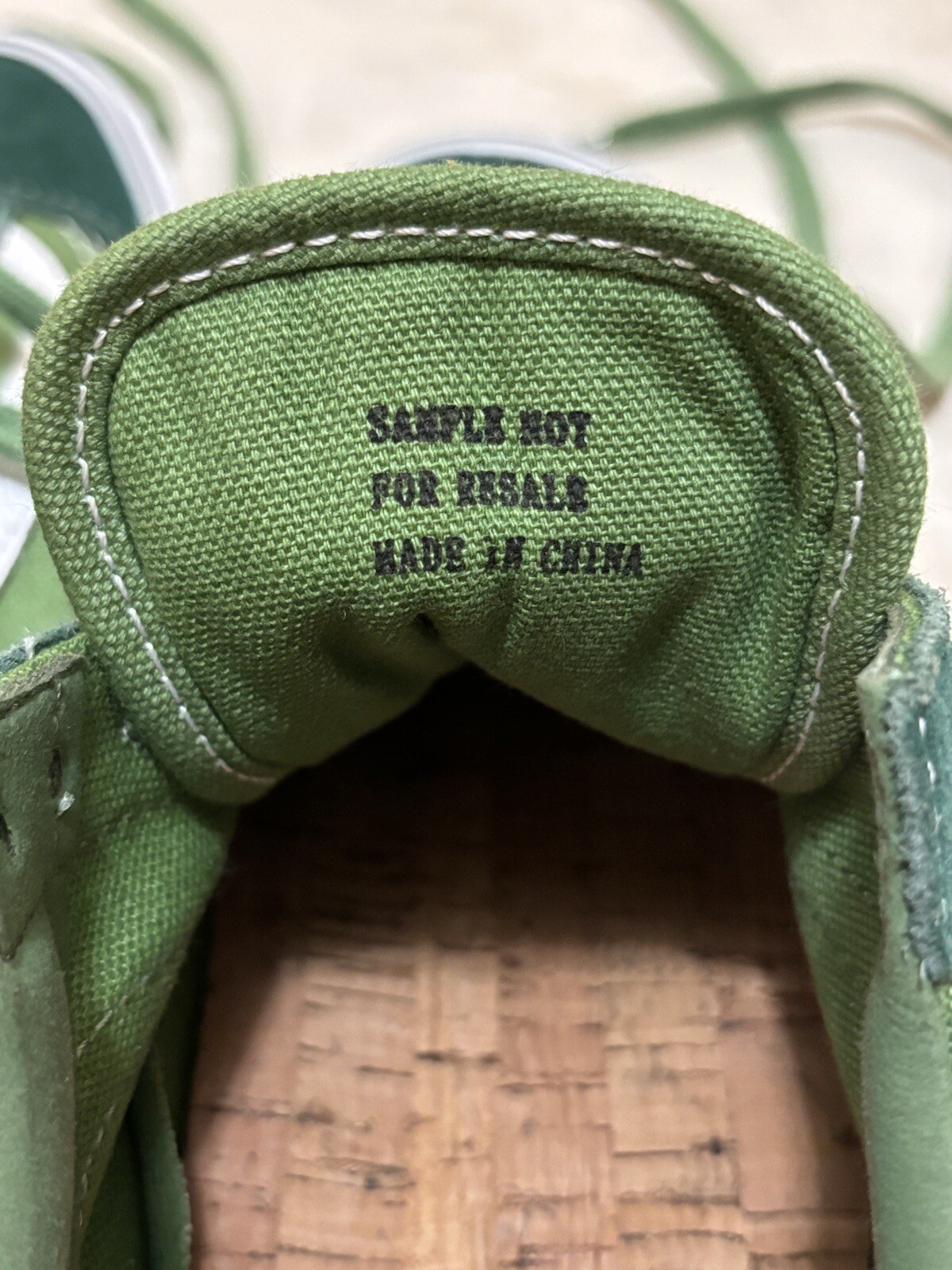 Very Rare Sample 2017 JJJJound Vans Old Skool Green Shoes Size 9 image 7