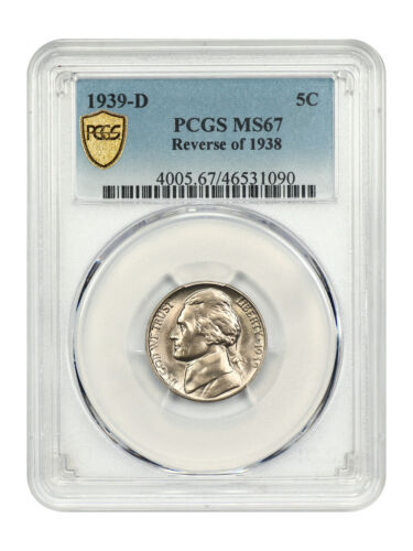 1939-D 5C PCGS MS67 (Reverse of 1938) - Picture 1 of 4