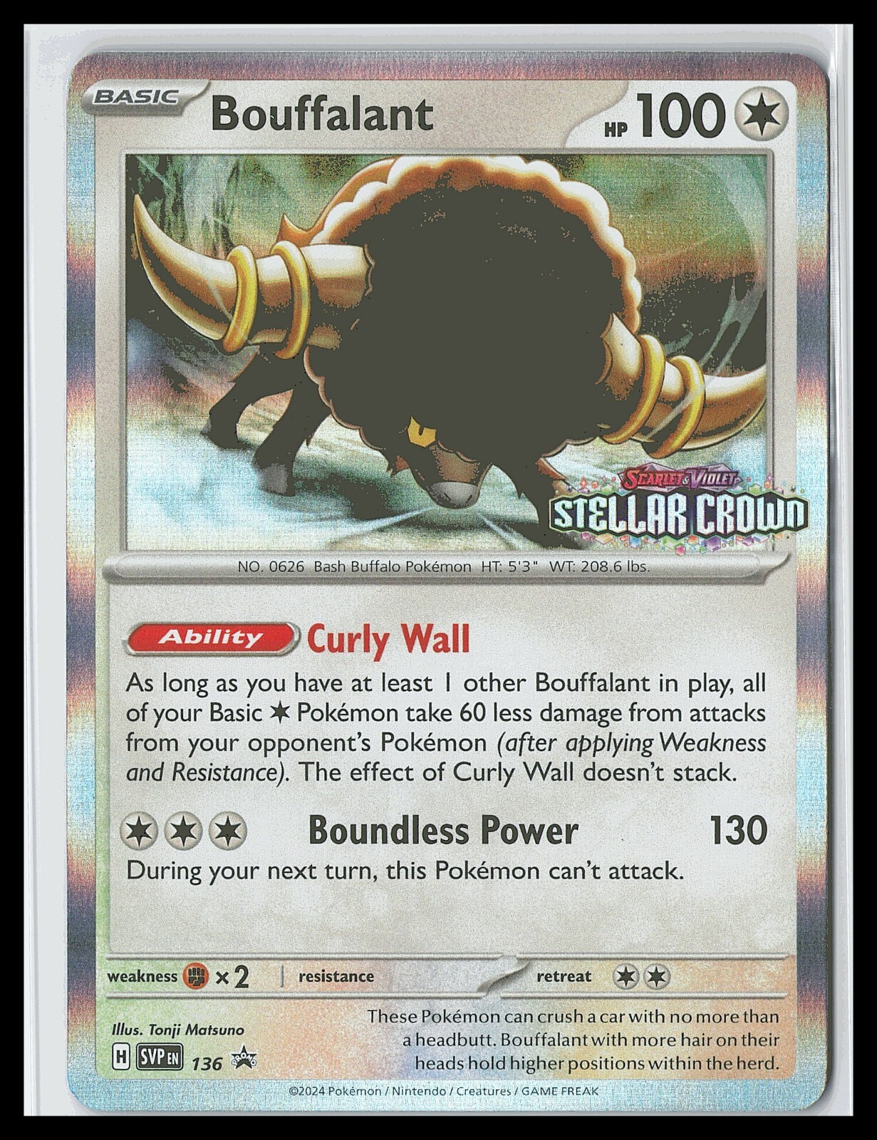 Bouffalant 136 Sv: Scarlet & Violet Promo Cards Holo