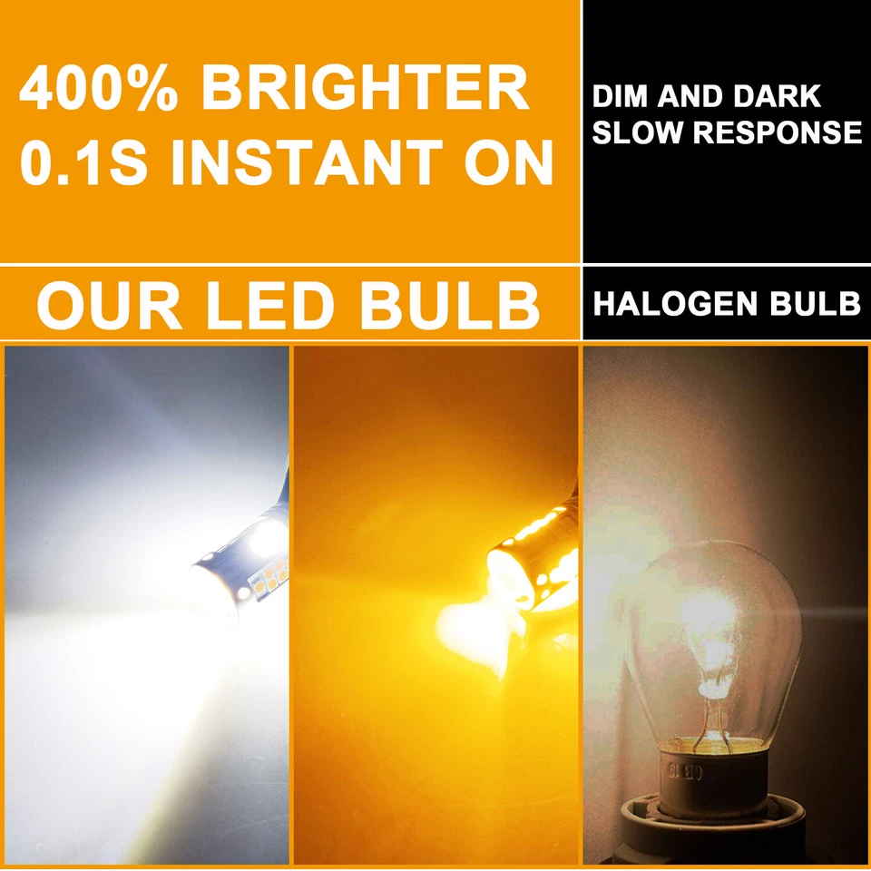 Luces de señal de giro LED ámbar blanco Switchback para Freightliner Cascadia 08-17 Foto 2 de 4