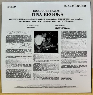 tina brooks - back to the tracks / Music Matters 45RPM 2LP MINT