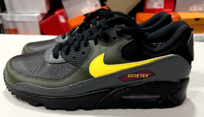 Size 6 Mens/7.5 WMNS - Nike Air Max 90 GORE-TEX Yellow Cargo Khaki DJ9779-001
