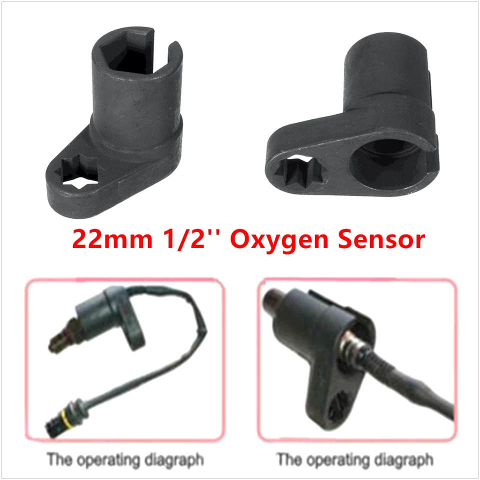 Car Oxygen Sensor Socket Wrench O2 Tool Remover Installer Black 22mm 1/2" 1Pcs Foto 4 de 4