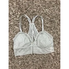 Aerie floral lace strappy bralette with ruffled edges