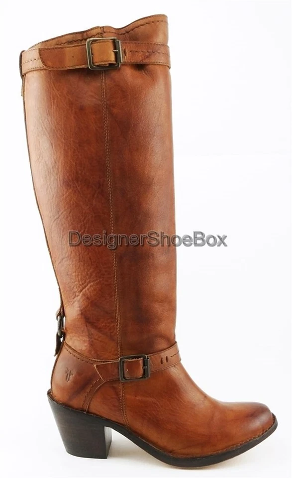 Frye Carmen Selle Cuir Créateur Mexico Intérieur Fermeture Éclair Genou Bottes 6 - Photo 2/4