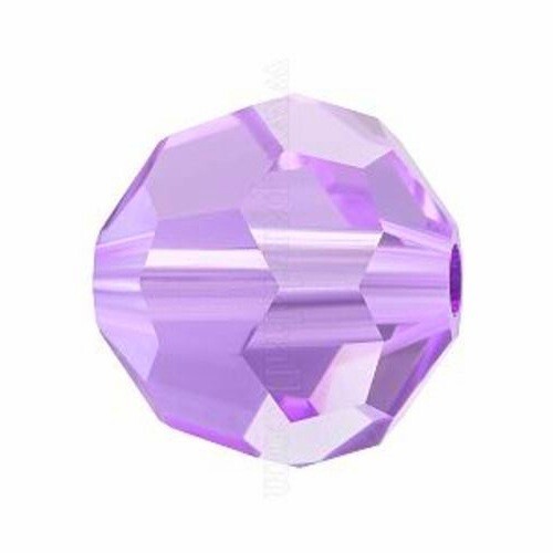 Preciosa Czech Crystal Faceted, 6mm, 451 19 602 Round, 24 Pce, Violet - Picture 1 of 1