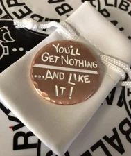 YOU’LL GET NOTHING AND LIKE IT!  Hand Made Custom Copper Golf Ball Marker!