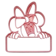 MINNIE MOUSE THEMED PEEK A BOO BANNER DETAILED COOKIE CUTTER MADE IN USA PR4653