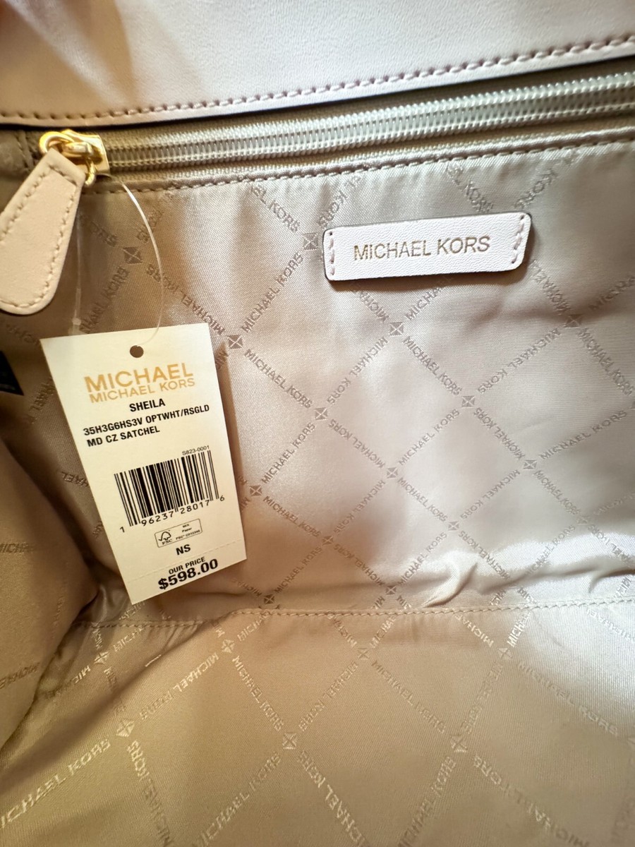 MICHAEL KORS SHEILA MEDIUM CENTER ZIP SATCHEL SHOULDER BAG MK ROSE