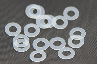 #ad Nylon Dzus Plastic Clear Washers m6 6.3mm 12mm OD 0.5mm Thick $23.42