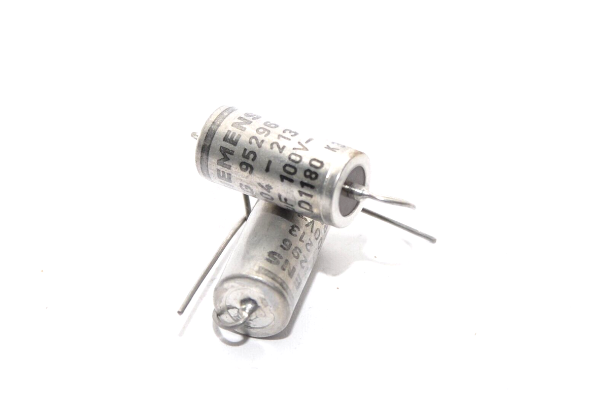 2x Vintage Audio Capacitor by Siemens type VG95296 / B04-219, 1 µF