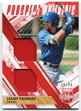 2019 Elite Extra Edition Dual Prospect Materials Red Leody Taveras RC GU 38/49