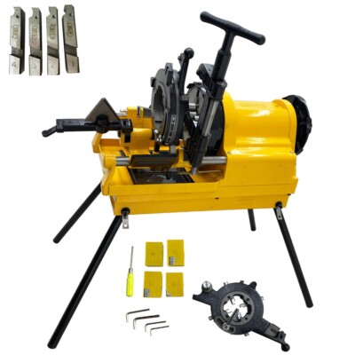 Electric Pipe Threader Processing Machine Desktop 1/2-4in BSPT/NPT Threads 220V