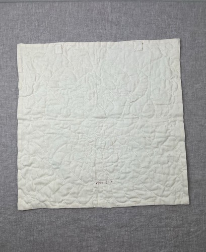 Vintage handgenähter Quilt Block Blume signiert Kaaren Steiner Wandbehang Cottagecore - Bild 7 von 8