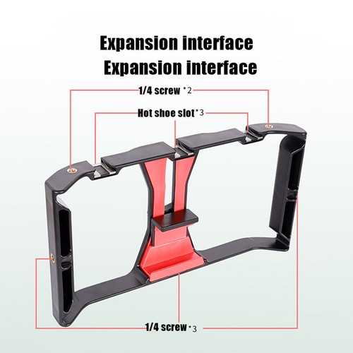 Video Camera Cage Stabilizer Mount Holder Handheld Frame Film Rig Vlog Phone BII - Picture 8 of 12