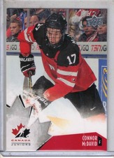 2015 UD Team Canada Juniors hockey Connor McDavid pre rookie original card #98