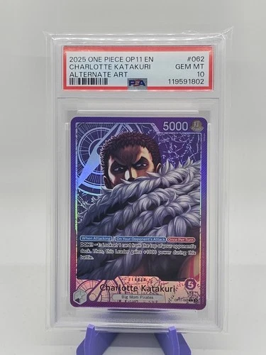 PSA 10 Charlotte Katakuri (062) (Alt Art) OP11-062 A Fist of Divine Speed Foil