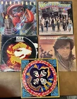 5 VINTAGE 1970's ROCK VINYL RECORD ALBUM LOT KISS ROLL OVER MOLLY HATCHET COUGAR