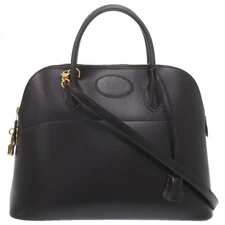 AUTHENTIC HERMES Bolide35 Hand Bag Black Box calf 1657