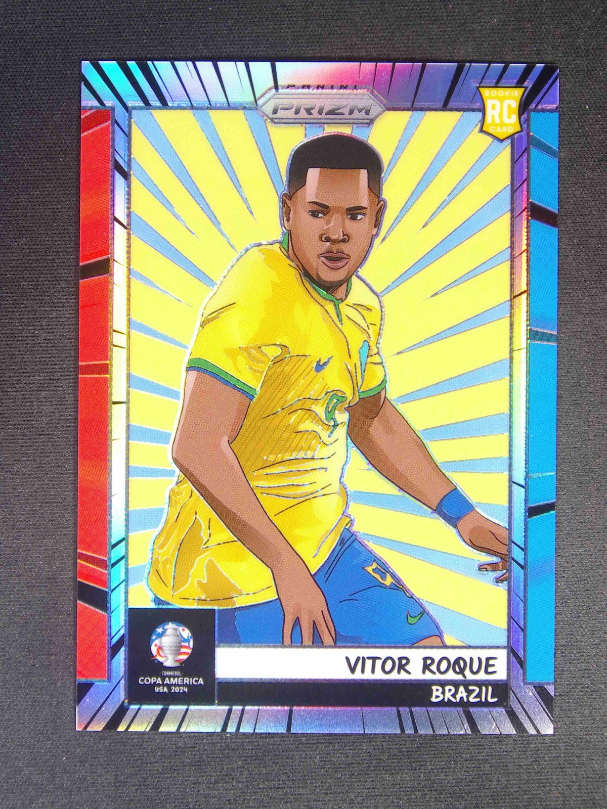 2024 Prizm COPA America Vitor Roque #7 Brazil RC Rookie Manga Case Hit SSP