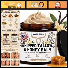 Organic Beef Tallow Skin Moisturizer, Handcrafted Vanilla Scent, 4 oz, USA Made