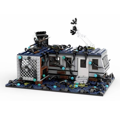Stranger Things Eddie Munsons Trailer Upside Down MOC Geschenke Spielzeug Weihnachtsblock