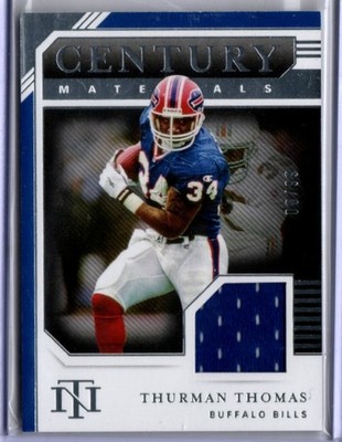 2020 National Treasures Century Materials Thurman Thomas JERSEY BILLS 8/99