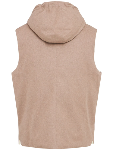 BRUNELLO CUCINELLI Beige Wool Vest New & Authentic - Picture 2 of 4