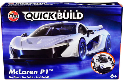 #ad MCLAREN P1 WHITE SNAP TOGETHER MODEL KIT BY AIRFIX QUICKBUILD J6028 $15.95