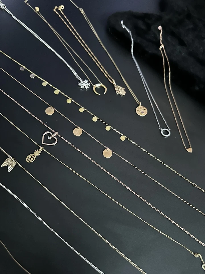 Kettenbox mit 15 Ketten Gold und Silber - Bild 4 von 4