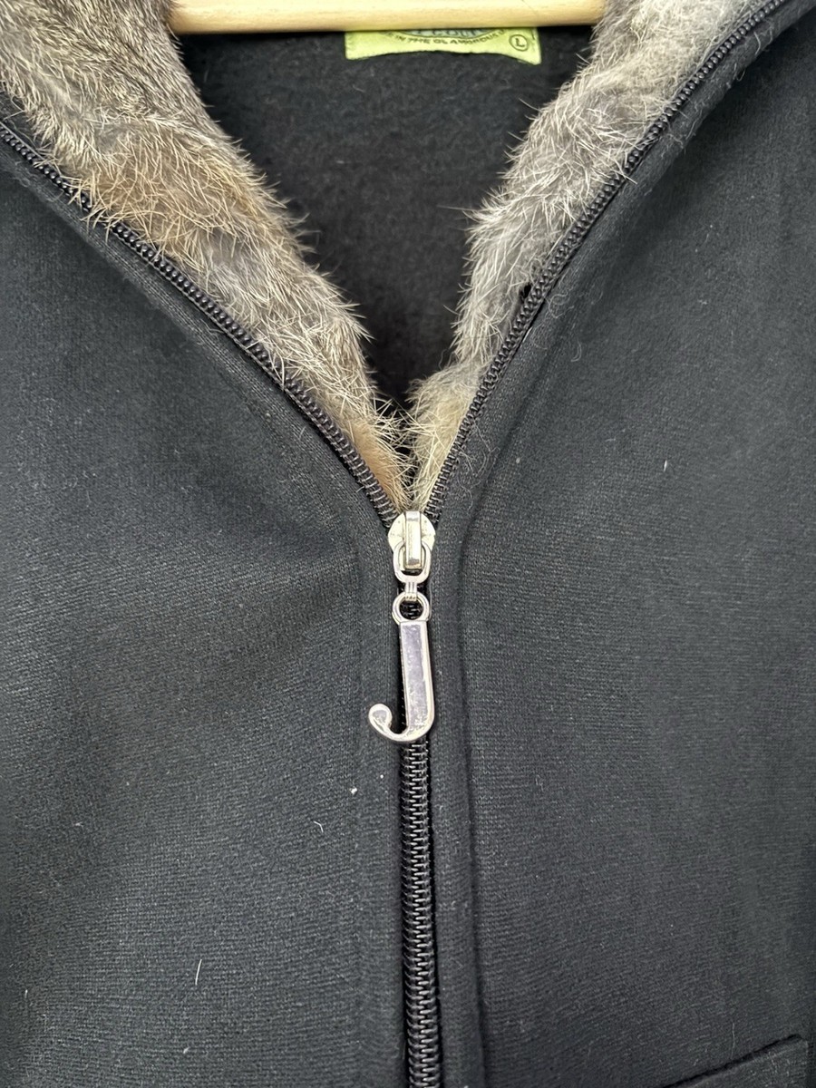 Vintage Juicy Couture rabbit fur hoodie zip up britney spears y2k