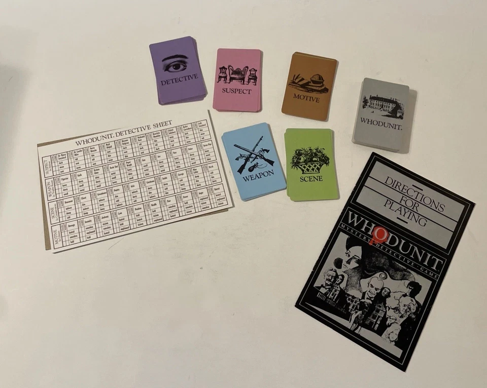 Juego de mesa Whodunit vintage de Selchow & Righter - Edición 1985 - ¡Completo! Foto 4 de 4