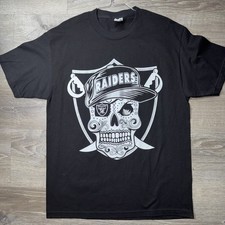 Rare Vintage Y2k Raiders Skull Front Hated By Many Wanted By Plenty Black Large