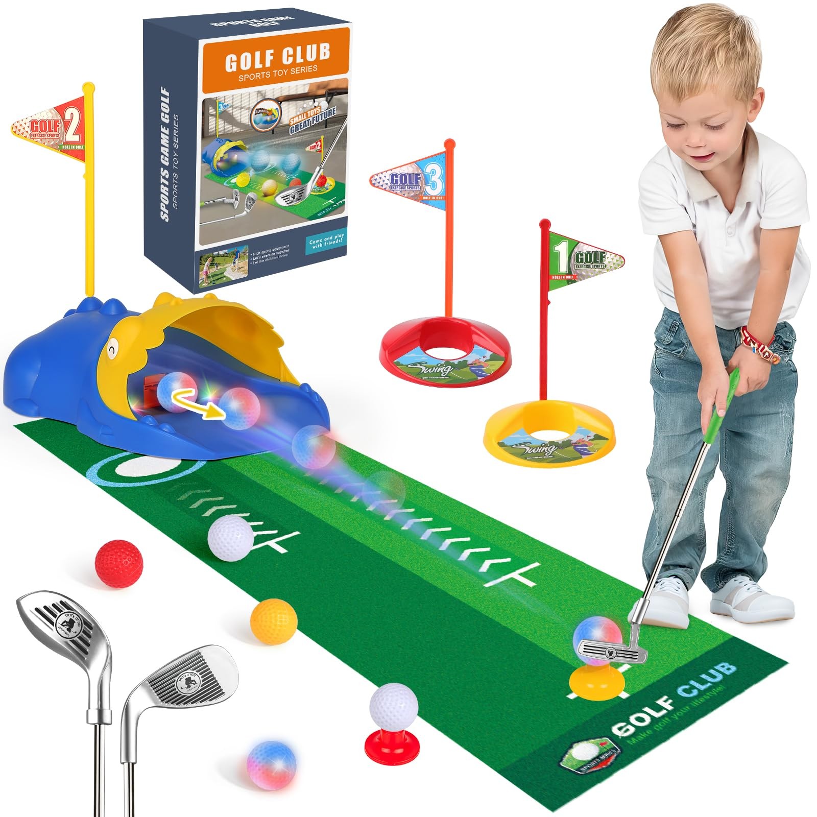 Set For 3 4 5 6 Years Old Boys Girls, Toddler Golf Clubs Set