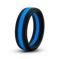 Penisring Cockring Erektion Potenz Go Pro Silikon Blau / Schwarz