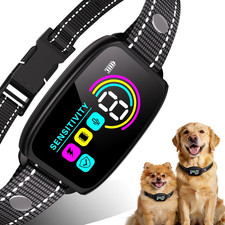 Dog Bark Collar for Large Medium Small Dogs,Smart Anti Barking Device with 3 Tra